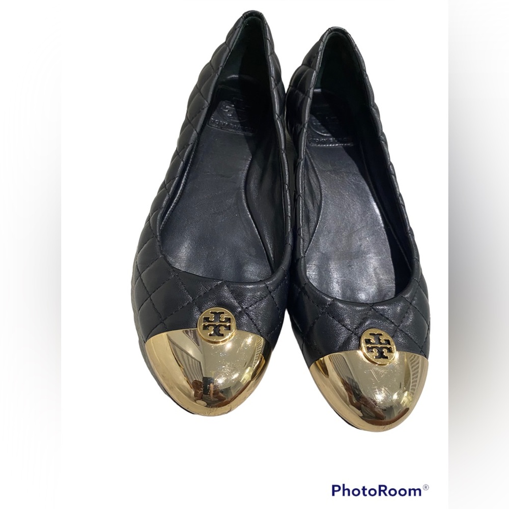 TORY BURCH Kaitlin Quilted Leather Ballet Flats Size 7.5